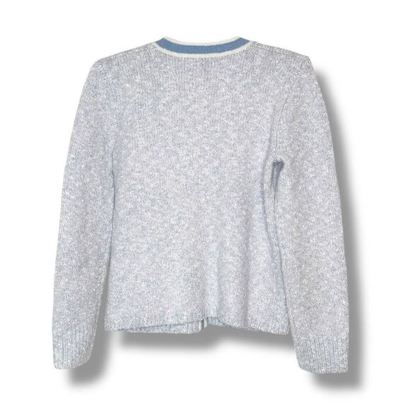 J. CREW Marled Sweater Lady Jacket Lilac Seascape White Cardigan Women’s Size XS - Picture 6 of 10